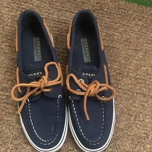 Dark blue Sperry shoes